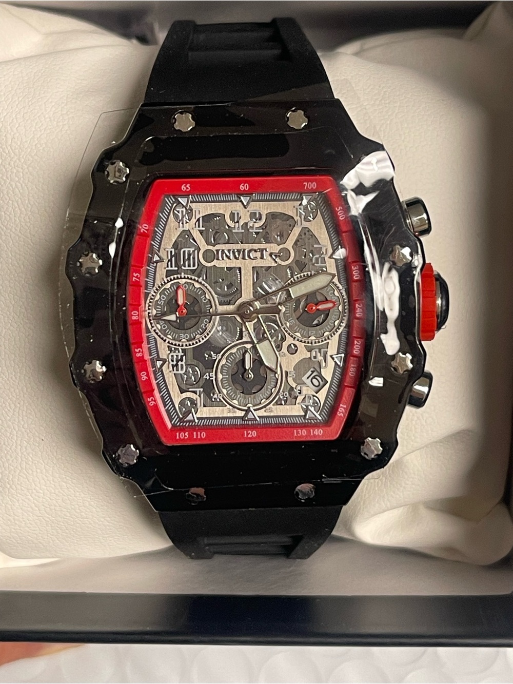 Invicta Racing Valxor Unisex Watch - 40mm, Black & Red (69767) new